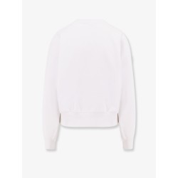 Cotton sweatshirt with frontal flocked logo