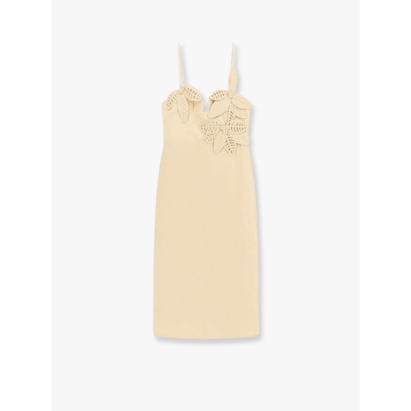 Linen dress with cotton lining