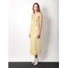 Linen dress with cotton lining