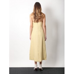 Linen dress with cotton lining