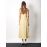 Linen dress with cotton lining