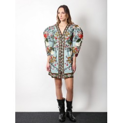 Beauty bouquet mini cotton dress