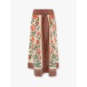 Cotton skirt with floral print