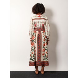 Cotton skirt with floral print