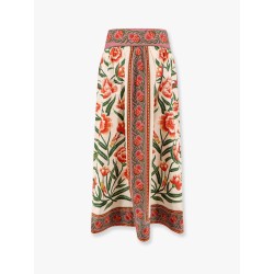 Cotton skirt with floral print