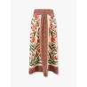 Cotton skirt with floral print
