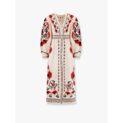 Cotton dress with multicolor print