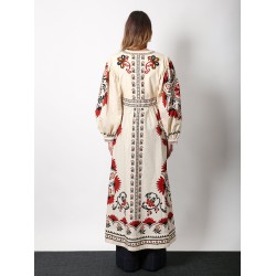 Cotton dress with multicolor print