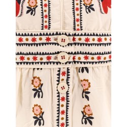 Cotton dress with multicolor print