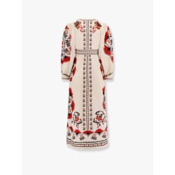 Cotton dress with multicolor print