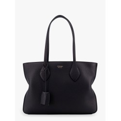 Leather shoulder bag with logo on the front