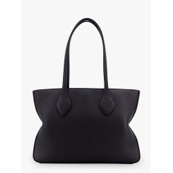 Leather shoulder bag with logo on the front
