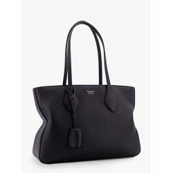 Leather shoulder bag with logo on the front