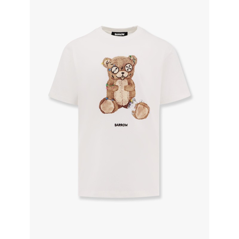 Cotton t-shirt with flocked logo