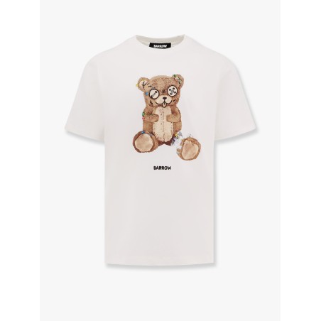 Cotton t-shirt with flocked logo