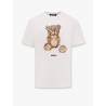 Cotton t-shirt with flocked logo