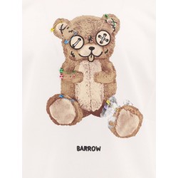 Cotton t-shirt with flocked logo