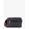 Gg supreme fabric and leather shoulder bag