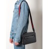 Gg supreme fabric and leather shoulder bag