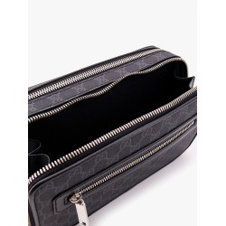 Gg supreme fabric and leather shoulder bag