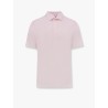 Cotton and linen polo shirt with classic collar