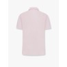 Cotton and linen polo shirt with classic collar