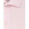 Cotton and linen polo shirt with classic collar