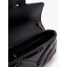 Gg marmont patent leather shoulder bag with frontal gg logo