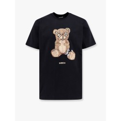 Cotton t-shirt with flocked logo