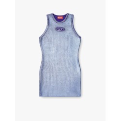 M-caddix viscose blend dress with frontal logo