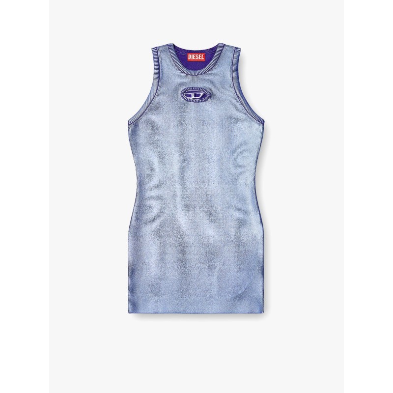 M-caddix viscose blend dress with frontal logo