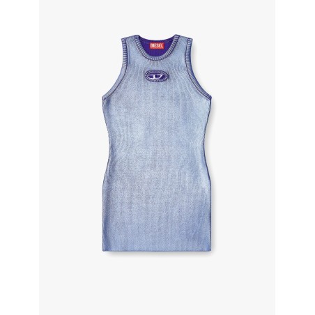M-caddix viscose blend dress with frontal logo