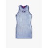 M-caddix viscose blend dress with frontal logo