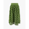 Cotton skirt with floral embroideries