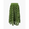 Cotton skirt with floral embroideries