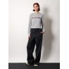 Cotton sweatshirt with all-over rhinestones
