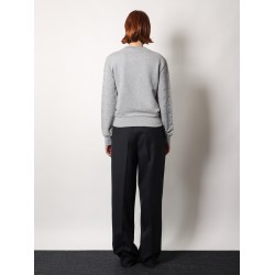 Cotton sweatshirt with all-over rhinestones