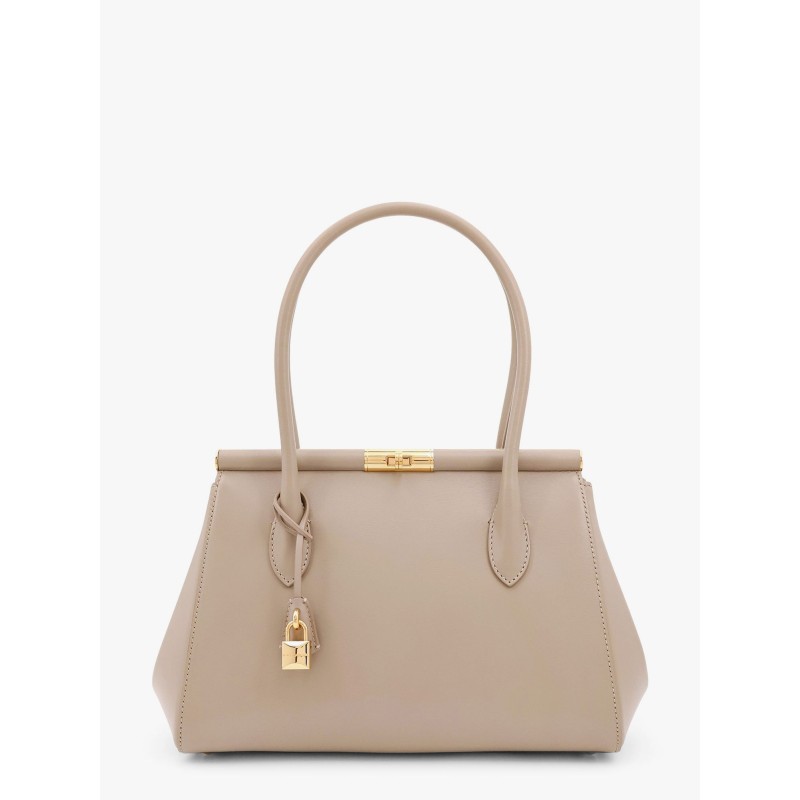 Marlene leather handbag with charm detail on the front
