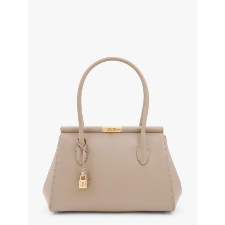 Marlene leather handbag with charm detail on the front