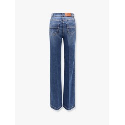 Stretch denim jeans with metal buttons