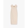 Midi dress with gold metal detail