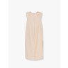 Midi dress with gold metal detail