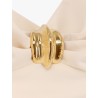 Midi dress with gold metal detail