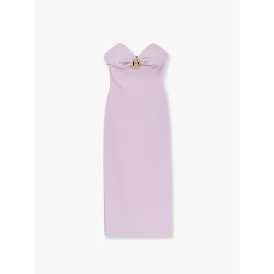 Midi dress with gold metal detail