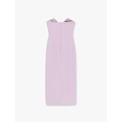 Midi dress with gold metal detail