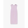 Midi dress with gold metal detail