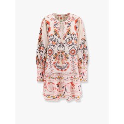 Cotton dress with multicolor print