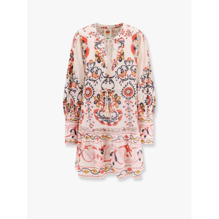 Cotton dress with multicolor print