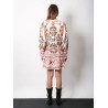 Cotton dress with multicolor print