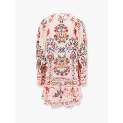 Cotton dress with multicolor print